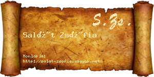 Salát Zsófia névjegykártya