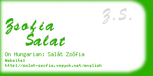 zsofia salat business card